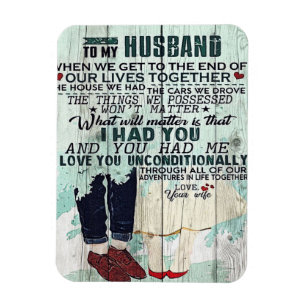 Wife To My Husband Gift To Husband Letter Magnet