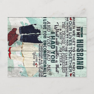 Wife To My Husband Gift   To Husband Letter   Postcard