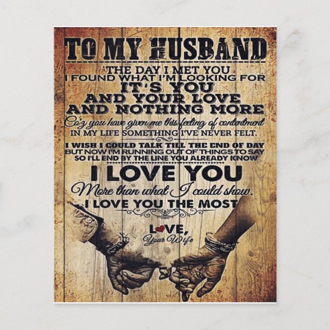 Wife To My Husband Letter | Husband Lovely Gift Flyer (Front)
