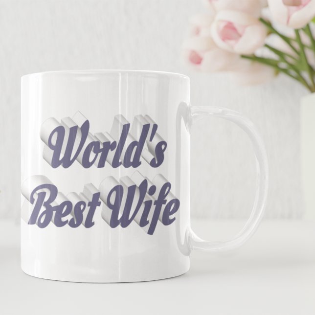Wife with grey half text  coffee mug (Creator Uploaded)