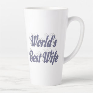 Wife with grey text  latte mug