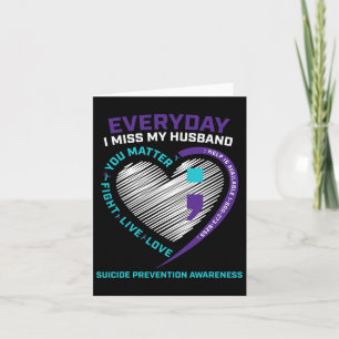 Wife Women Suicide Prevention Awareness Husnd Semi Card