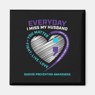 Wife Women Suicide Prevention Awareness Husnd Semi Magnet
