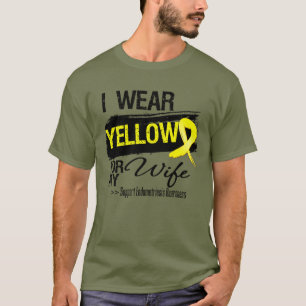 Wife Yellow Ribbon Endometriosis T-Shirt