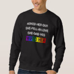 Wifed Her LGBTQ Romantic Lesbian Couples Wedding D Sweatshirt<br><div class="desc">Wifed Her LGBTQ Romantic Lesbian Couples Wedding Day Gift</div>