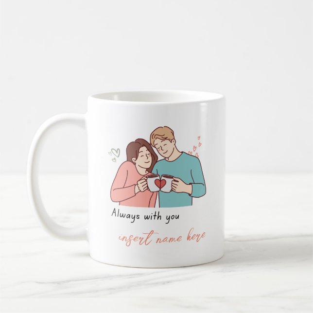 Wifey and Hubby mug, Couple mug (Left)