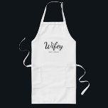 Wifey Bridal Shower Engagement gift Long Apron<br><div class="desc">Personalised year apron that will make a perfect bridal shower or engagement gift for the bride to be!</div>