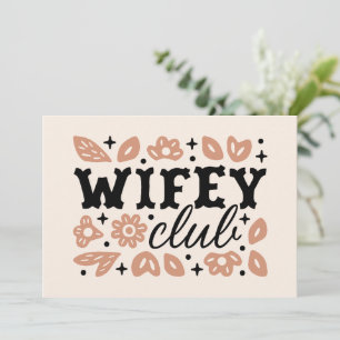 Wifey club cowboy wife country cowgirl aesthetic invitation