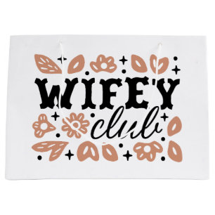 Wifey club cowboy wife country cowgirl aesthetic large gift bag