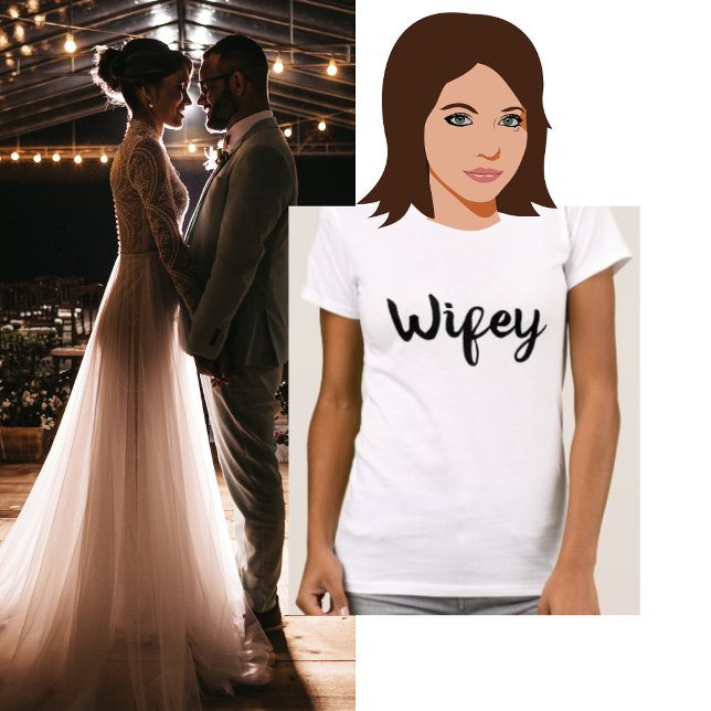 Wifey Couple Marriage T-Shirt (Creator Uploaded)