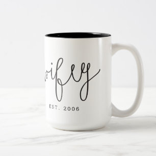 "Wifey" Couple Mug   Anniversary   Wedding