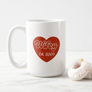 Wifey Custom Anniversary Coffee Mug