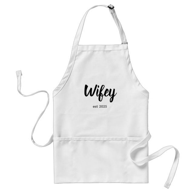 Wifey Custom Bride, Fiance Gift Standard Apron (Front)