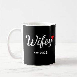Wifey Custom Date Bride, Fiance Gift Coffee Mug