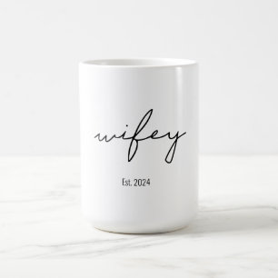 Wifey Cute Script Newlywed Coffee Mug
