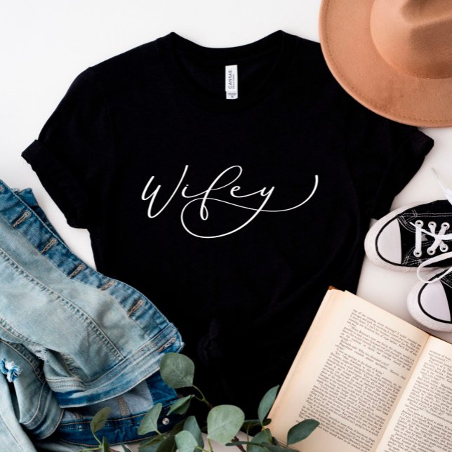 Wifey Cute Script Newlywed Shirt (Creator Uploaded)