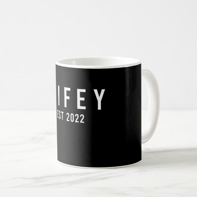 Wifey Est 2022 Bride To Be Bachelorette Party Coffee Mug (Front Right)