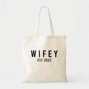 Wifey Est 2022 Bride To Be Bachelorette Party Tote Bag
