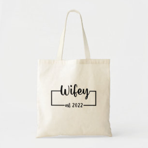 Wifey Est 2022 Bride To Be Bachelorette Party Tote Bag