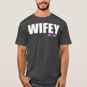 Wifey Est 2022 Funny Just Married Wedding Honeymoo T-Shirt