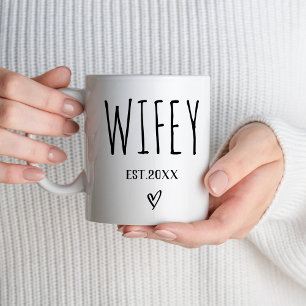 Wifey Est 2024 Announcement To Be Newlywed Wedding Coffee Mug