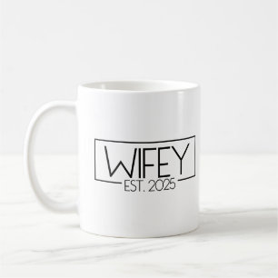 Wifey Est. 2025 Matching Couple Married 2025 Wifey Coffee Mug