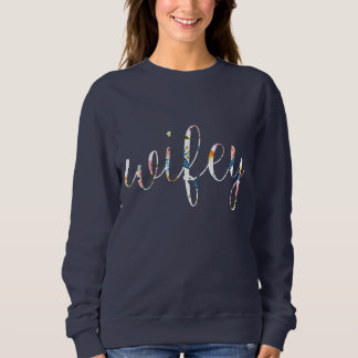 Wifey floral classic sweatshirt