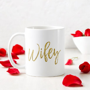 Wifey Gold Foil Birthday Coffee Cup