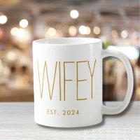 Wifey Gold Script Custom Wedding Anniversary