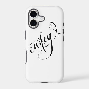 Wifey Hand Written Lettering Calligraphy Heart