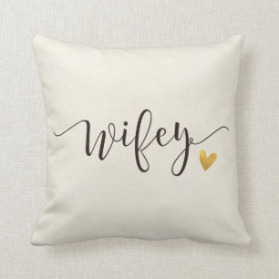 Wifey,Hubby and Wifey Wedding Gift Cushion