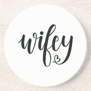 Wifey Lettering Coaster