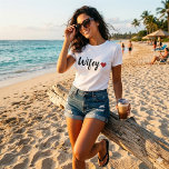 Wifey Modern Black Script Women RedHeart T-Shirt<br><div class="desc">Cute and simple "wifey" shirt in a chic Black script. Makes a great bridal shower,  Red Heart  bachelorette party or wedding gift for the future Mrs. !</div>