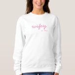 Wifey Modern Minimalist Script Personalised Bride Sweatshirt<br><div class="desc">Create a custom gift for the newlywed bride with this personalised wifey sweatshirt.</div>