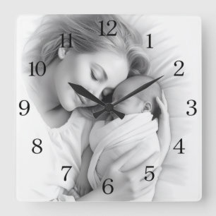 Wifey Modern simple wife anniversary birthday gift Square Wall Clock