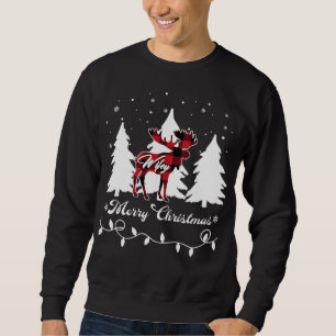 Wifey Moose Buffalo Red Plaid Christmas Matching F Sweatshirt