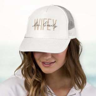 Wifey, personalized gift for wife, future Mrs. Trucker Hat