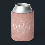 Wifey Pink Glitter Honeymoon Can Cooler<br><div class="desc">Wifey Pink Rose Gold Sparkle Glitter Can Cooler for Wedding Party Celebration or Honeymoon.</div>