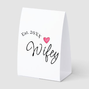 Wifey red heart est. Year future wife valentine's 
