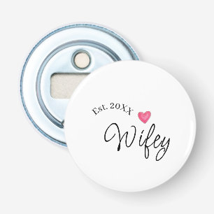 Wifey red heart est. Year future wife valentine's Bottle Opener