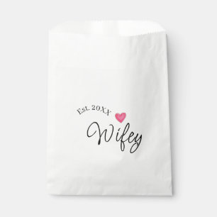 Wifey red heart est. Year future wife valentine's Favour Bag