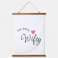Wifey red heart est. Year future wife valentine's