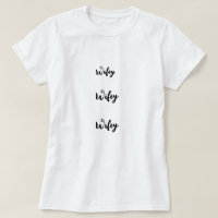 Wifey twenty-first-cent Black Print White Women's