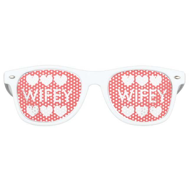 WIFEY wedding party shades for bride and new wife (Front)