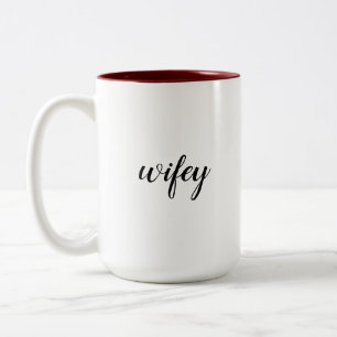 Wifey wedding Two-Tone coffee mug