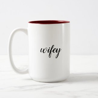Wifey wedding Two-Tone coffee mug