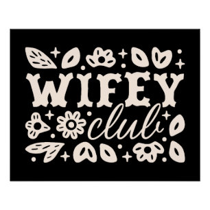Wifey wives club cowboy dark western romance black poster