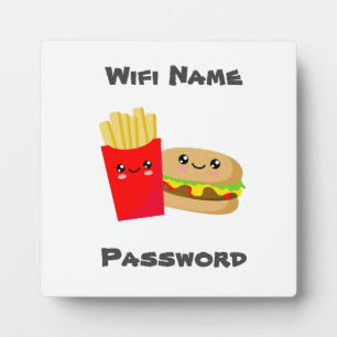 Wifi Burger and Fries Plaque