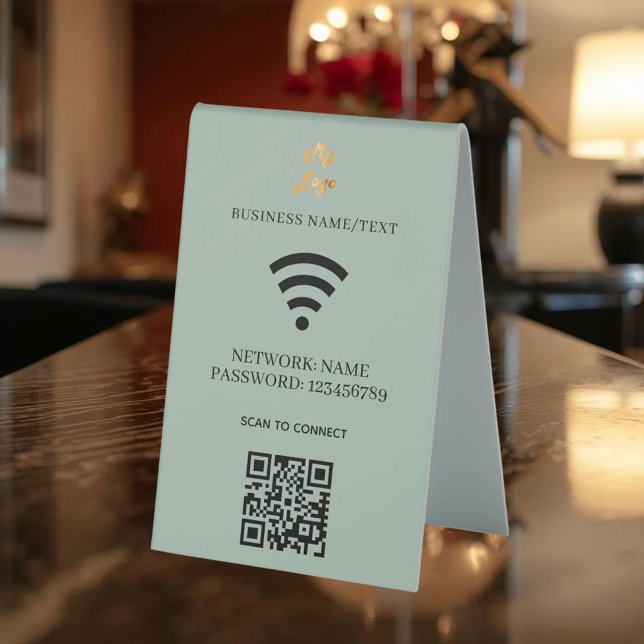 Wifi business logo qr code scan to connect green (Creator Uploaded)