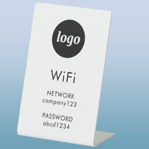 WiFi Code Logo Business Internet Pedestal Sign